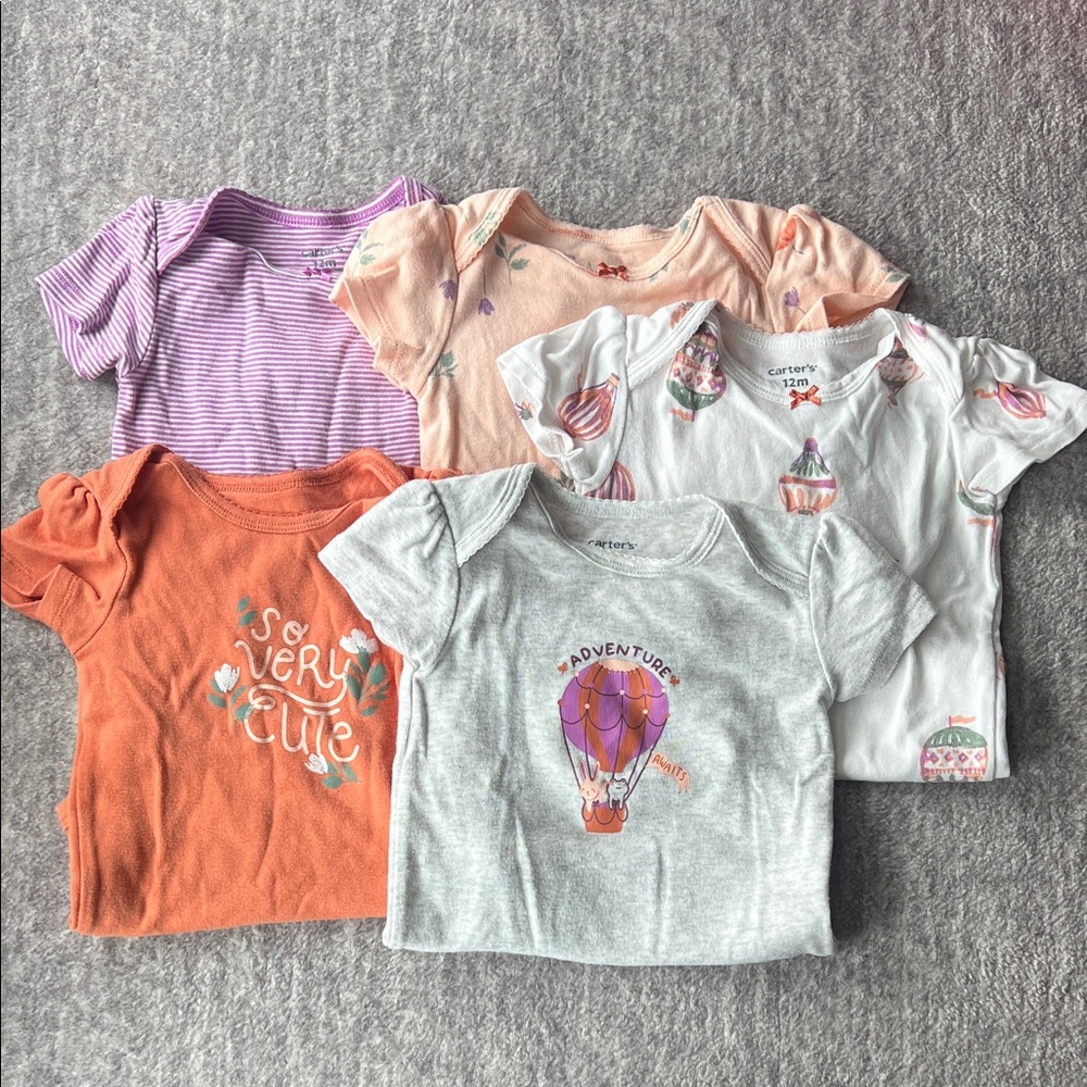 Carter's Kids Bodysuit Set - Orange, Purple, White